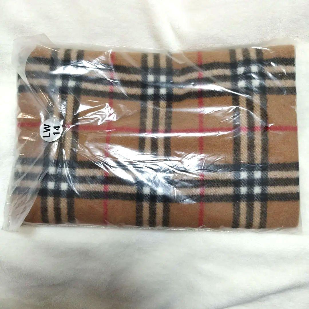 Burberry ベージュ チェックマフラー 100%ラムウール