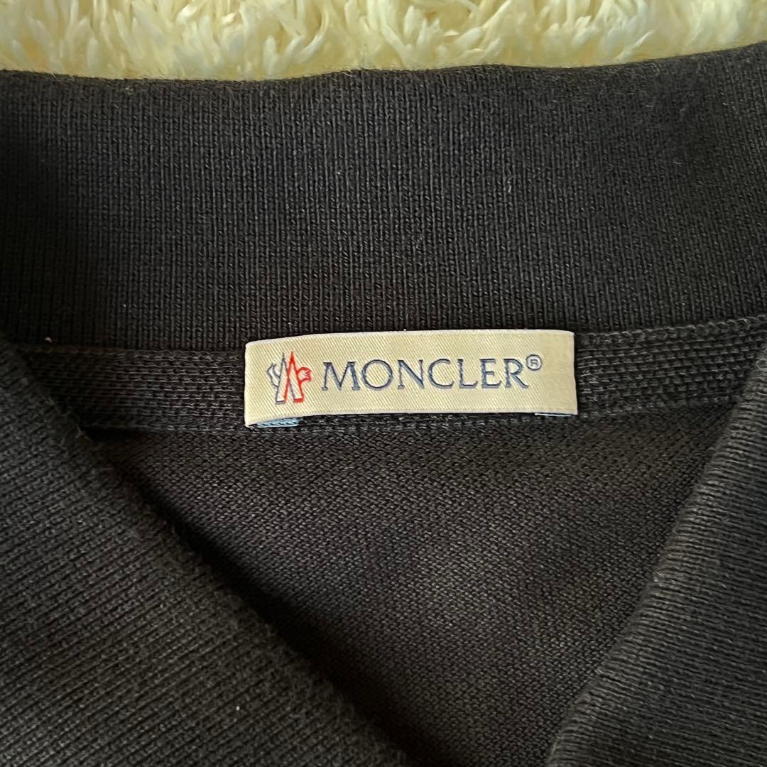 正規品保証☆ MONCLER モンクレール トリコロール ポロシャツ ブラック
