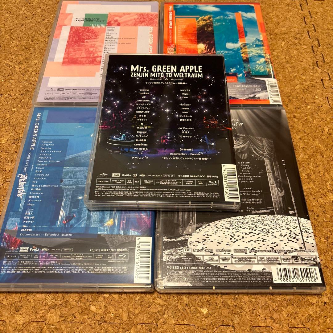 Mrs. GREEN APPLE /通常盤Blu-Ray5作品