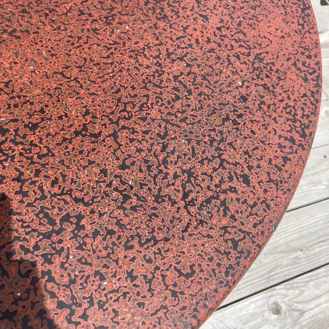 昭和レトロ 津軽塗り 螺鈿 円卓 座卓 ちゃぶ台 センターテーブル ローテーブル