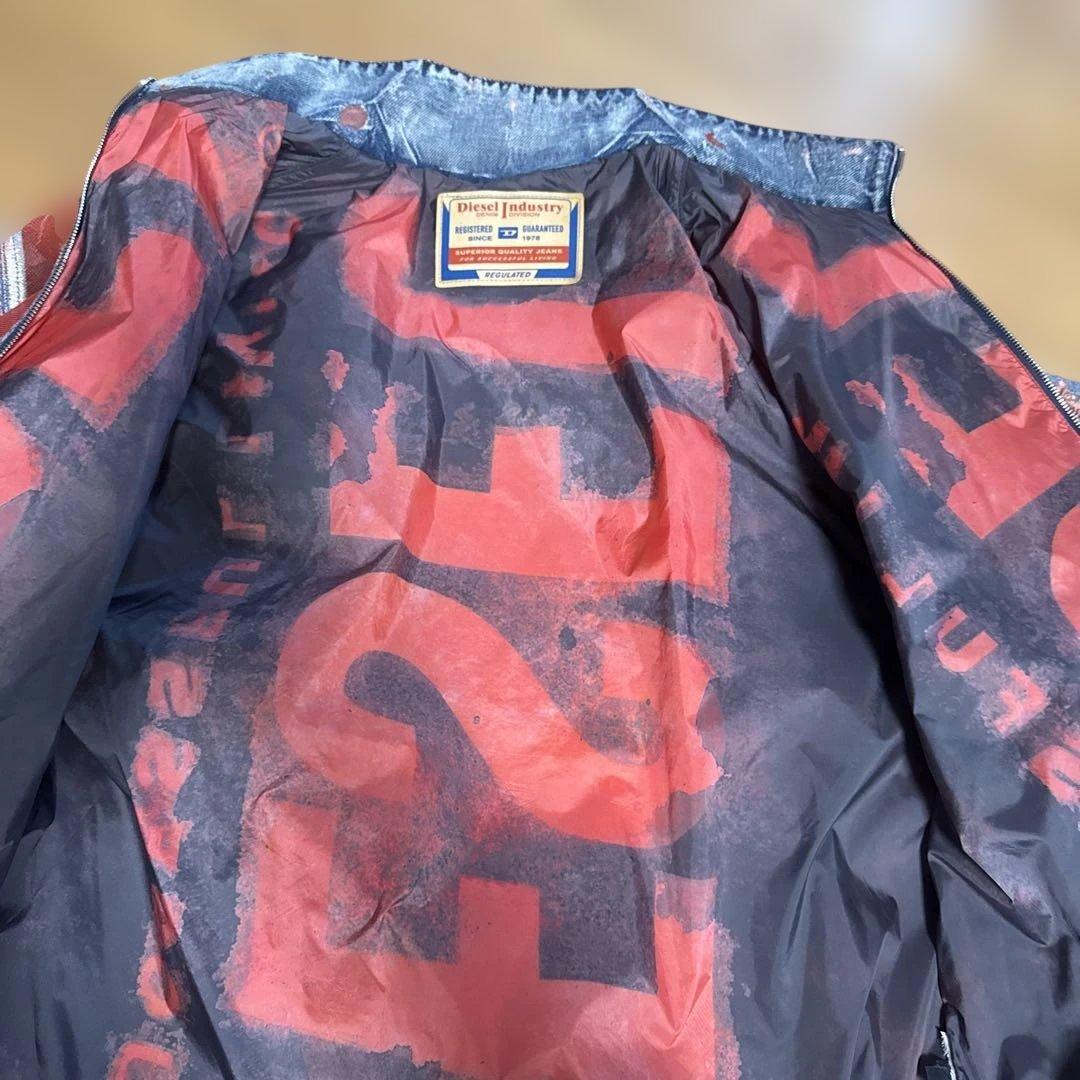 DIESELダメージ加工デニムジャケット メンズMサイズ