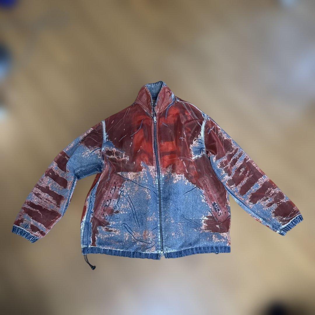DIESELダメージ加工デニムジャケット メンズMサイズ
