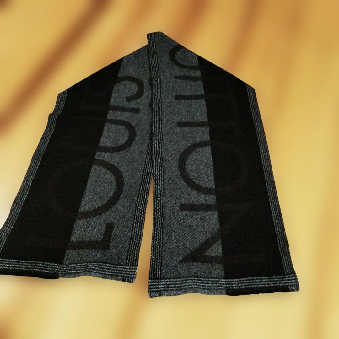 LOUIS VUITTON マフラー ブラック/グレー