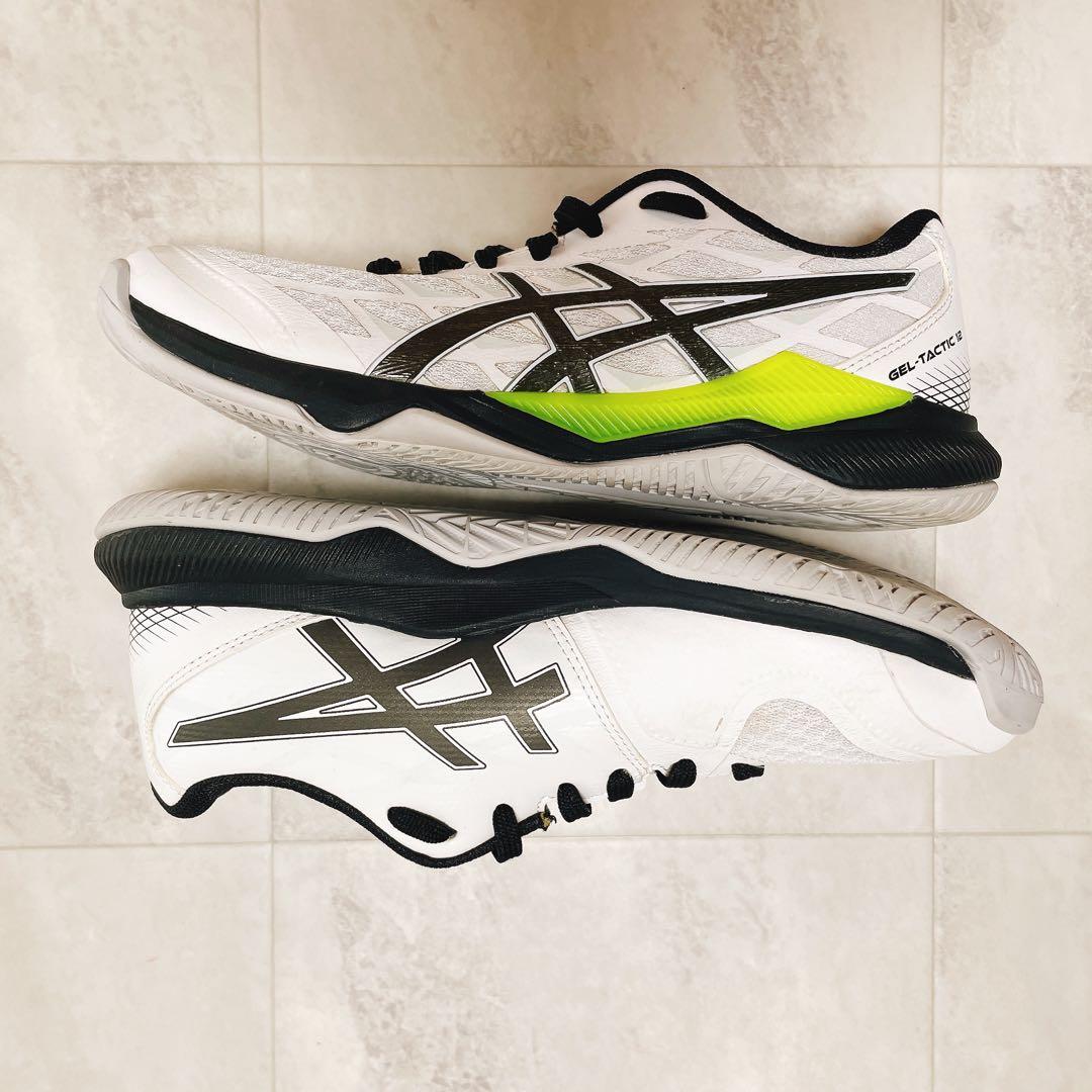 アシックス ゲルタクティック12 バレーボール ホワイト/ブラック 24cm