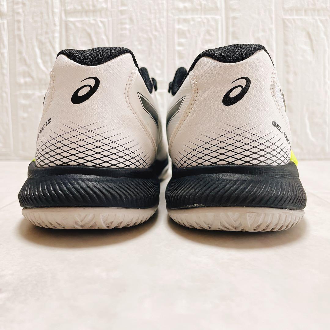 アシックス ゲルタクティック12 バレーボール ホワイト/ブラック 24cm