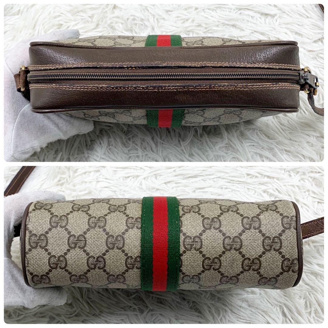 【✨美品✨】グッチ カメラバッグ シェリーライン GGスプリーム ブラウン
