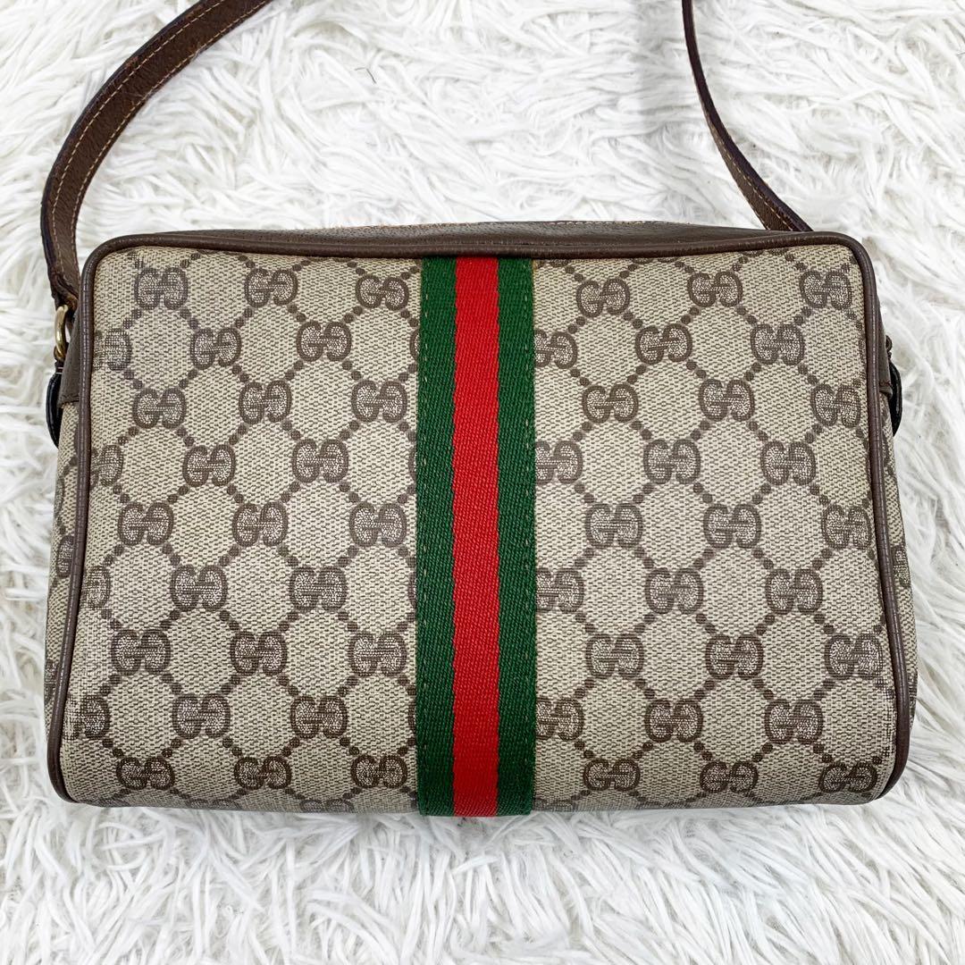 【✨美品✨】グッチ カメラバッグ シェリーライン GGスプリーム ブラウン