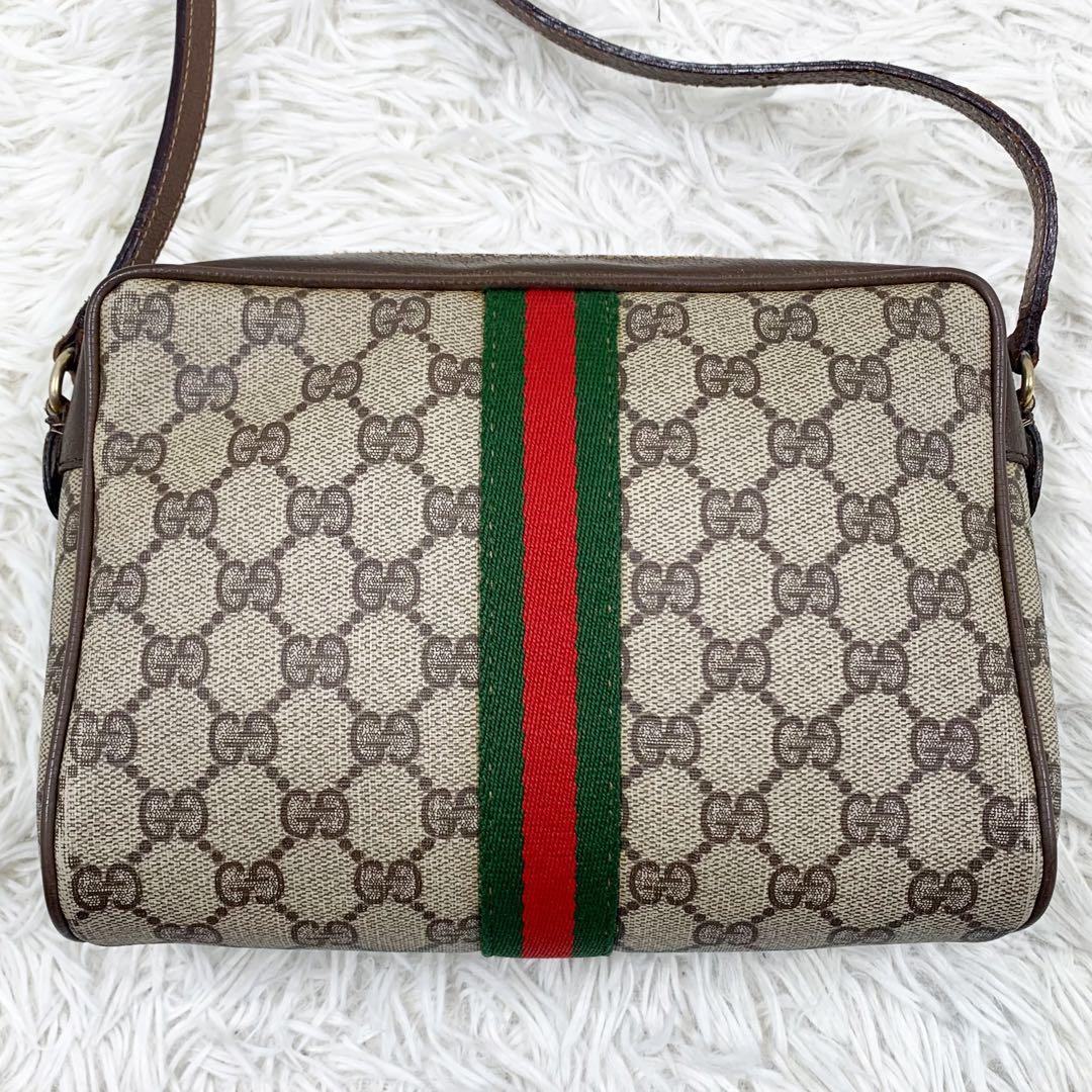 【✨美品✨】グッチ カメラバッグ シェリーライン GGスプリーム ブラウン
