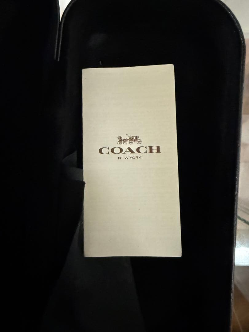 COACH ブラック ナロー レクタングル サングラス