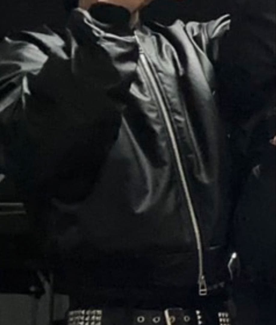 ジャケット・アウター BREATH FAUX CROCODILE BOMBER JACKET BLK