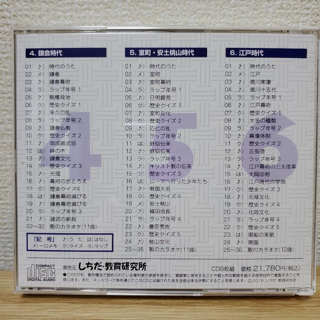 改訂六版発行2024年10月　しちだ　日本史　れきし探訪 CD9枚セット