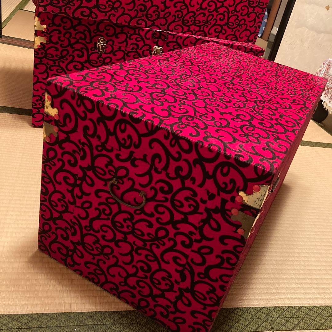 結納箱　昭和のアンティーク　3箱