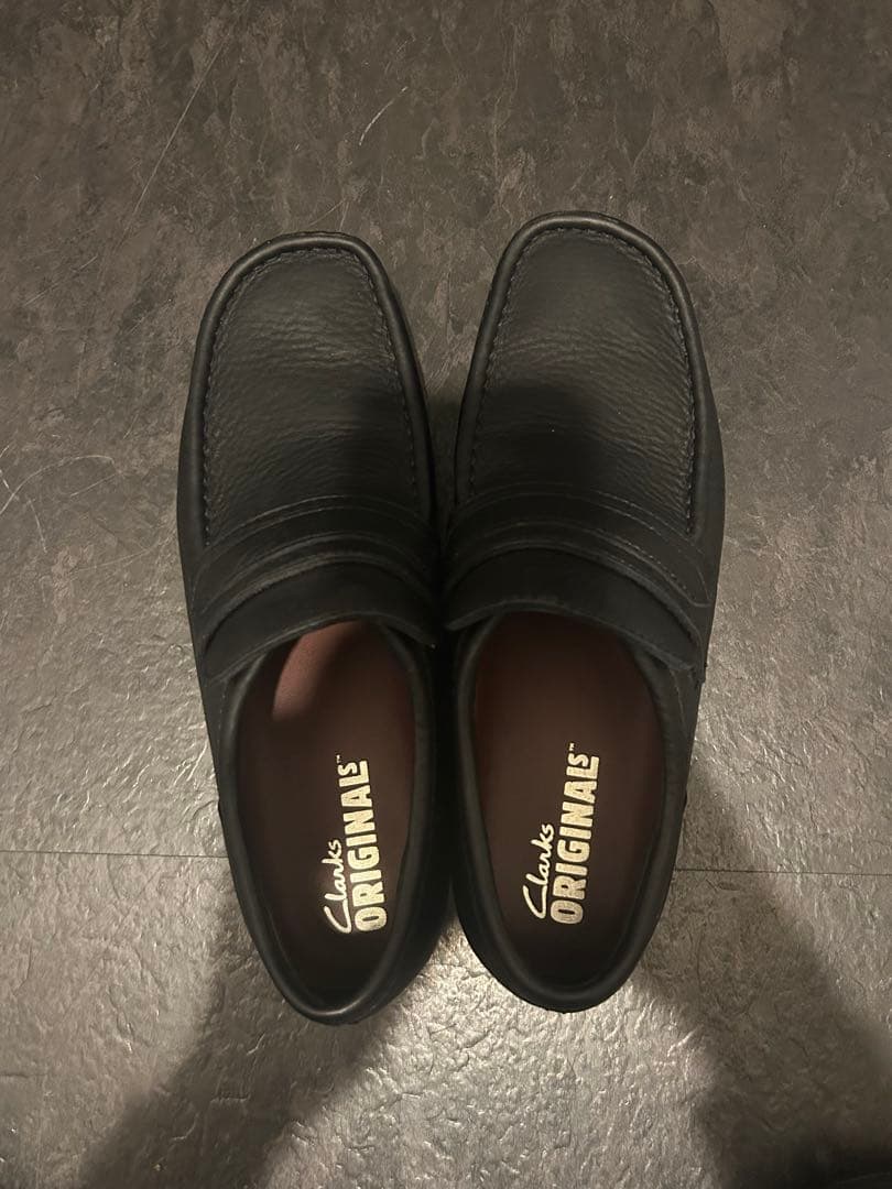 Clarks Wallabee Loafer GTX ブラックレザー UK6.5