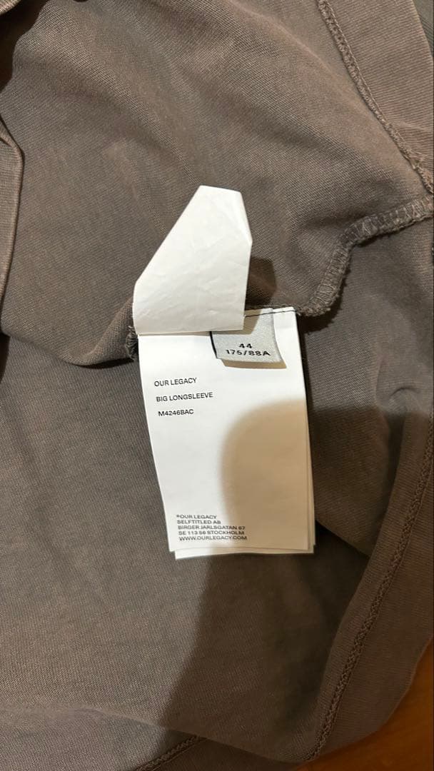 トップス OUR LEGACY BIG LONGSLEEVE 44