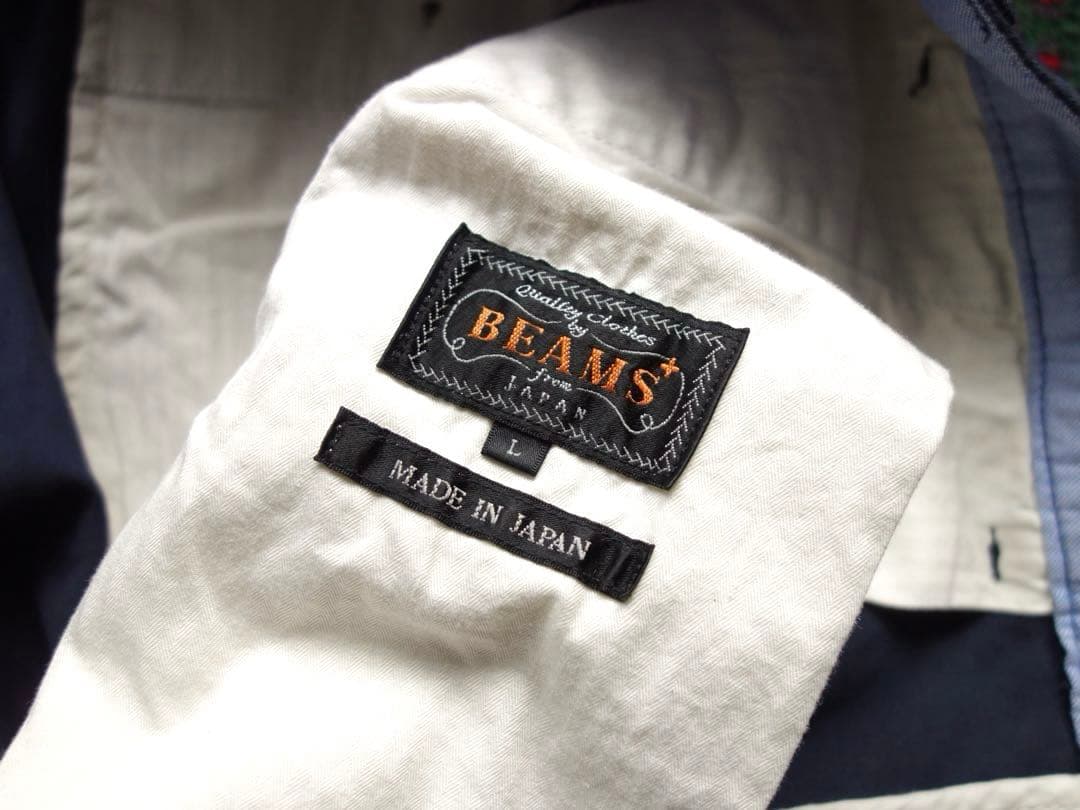 BEAMS PLUS + 2プリーツチノトラウザーズ L 美品 日本製