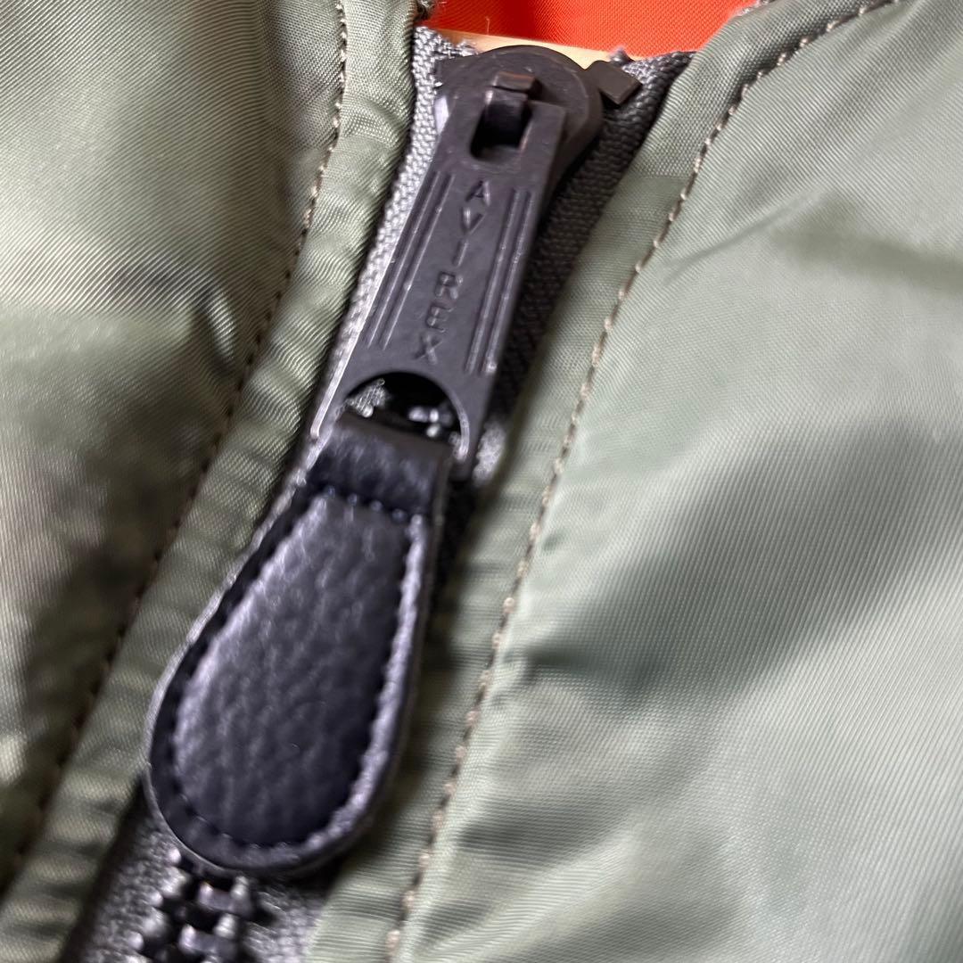 【美品】AVIREX アヴィレックス MA-1 USA バッグロゴ メンズ L