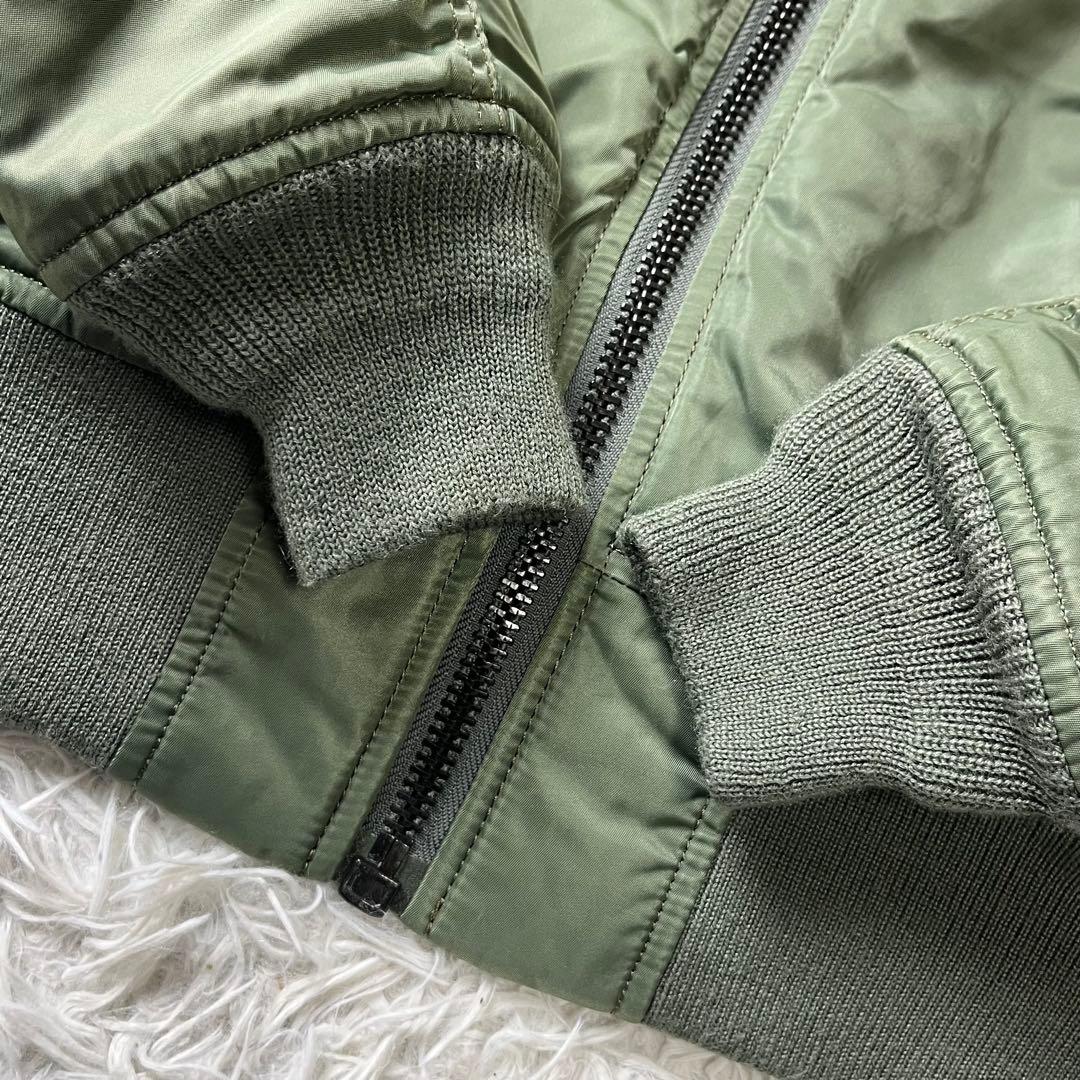 【美品】AVIREX アヴィレックス MA-1 USA バッグロゴ メンズ L