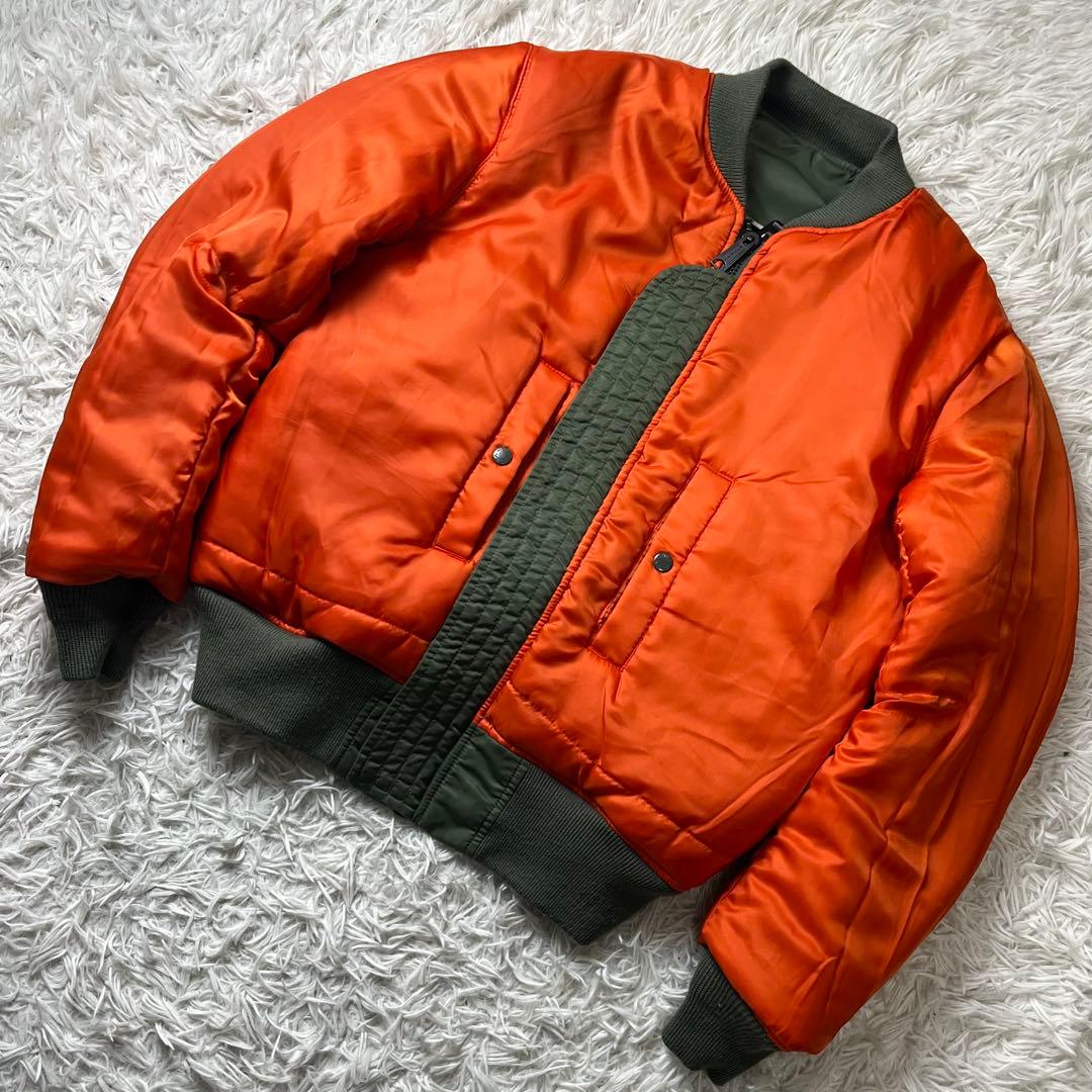 【美品】AVIREX アヴィレックス MA-1 USA バッグロゴ メンズ L