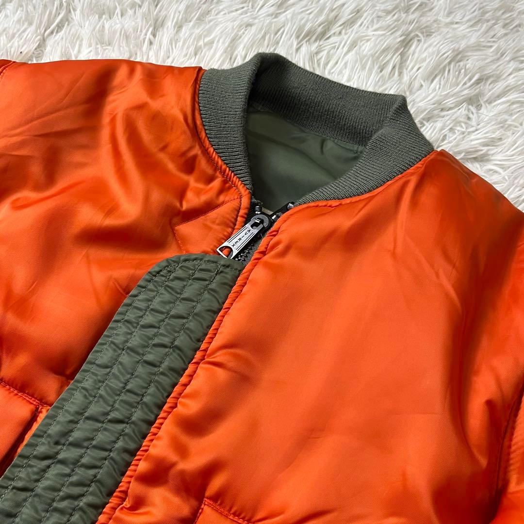 【美品】AVIREX アヴィレックス MA-1 USA バッグロゴ メンズ L