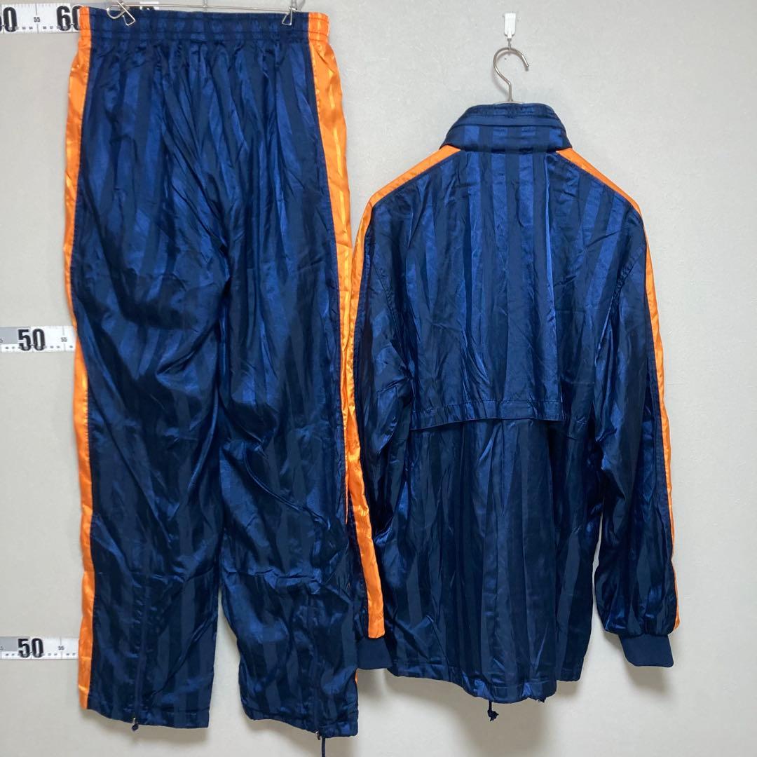 プーマ PUMA ナイロンジャケット 上下セット 紺色 ネイビー O オレンジ