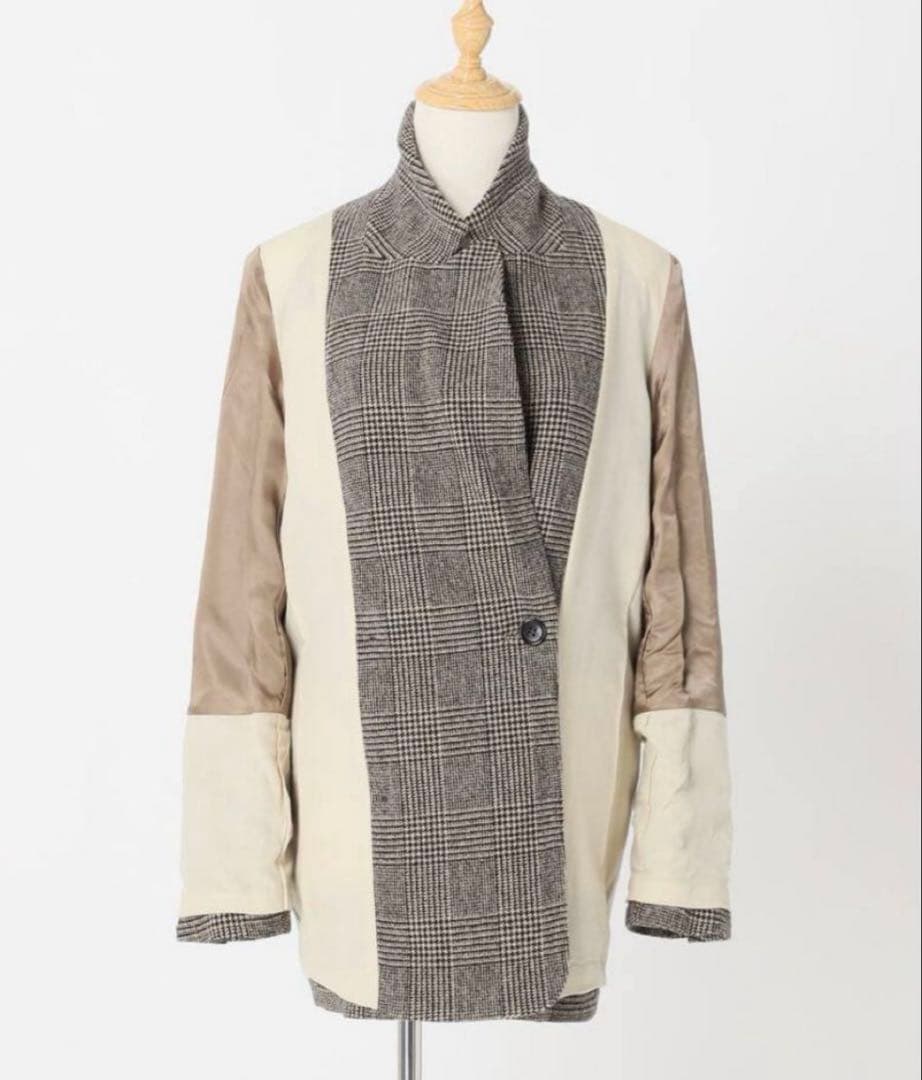 plageダブルブレスト チェック柄 ジャケット