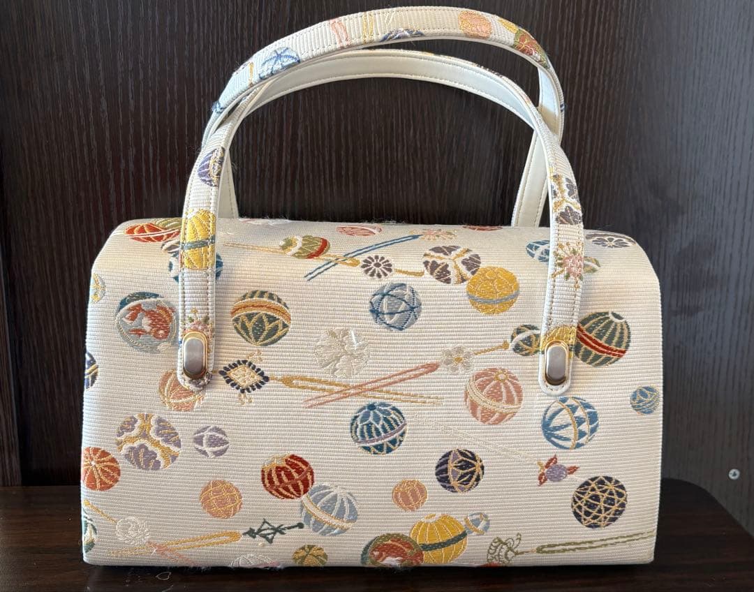 値下✳︎正月　成人式　初釜　茶会　和装バッグ 多色刺繍 ✳︎利休バッグ 正絹　未使用