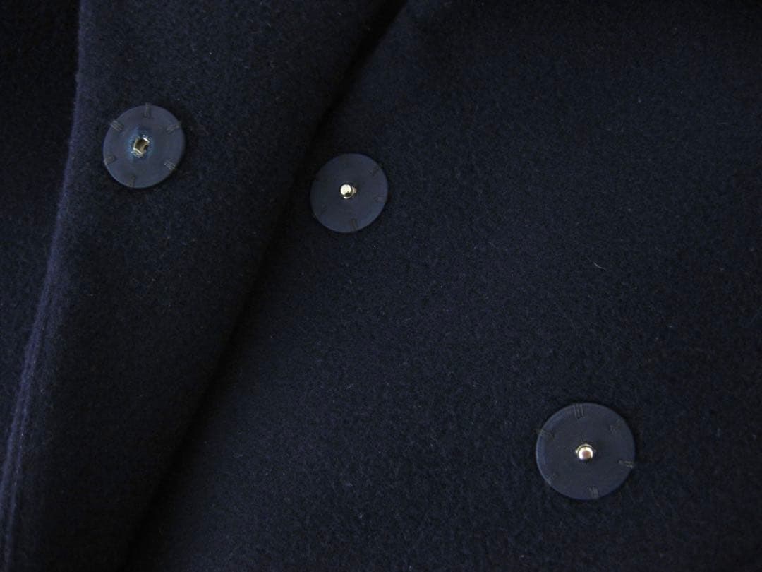 エンフォルドENFOLD ロングコート紺36ウール混 チェスターコート ゆったり