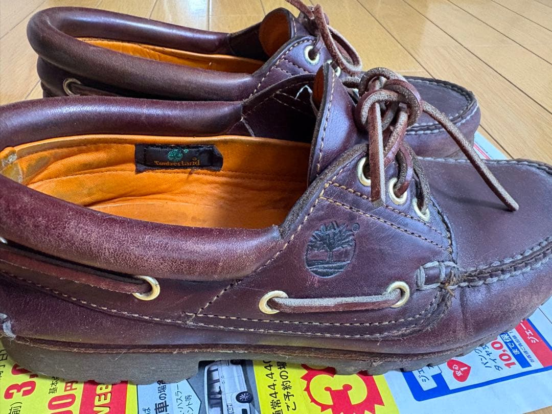 Timberland 3eye ワインレッド デッキシューズ