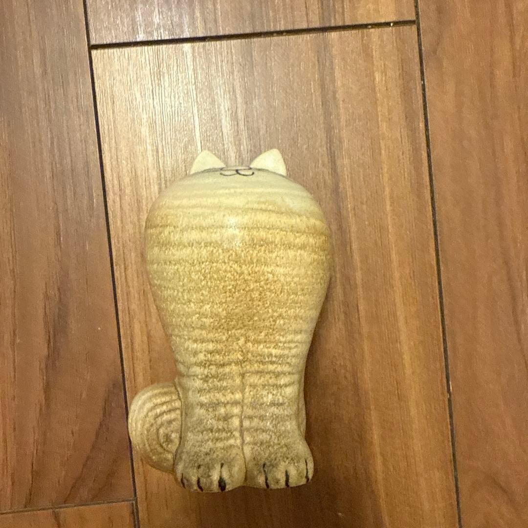 リサラーソン　マヤ　猫型陶器 クリーム色