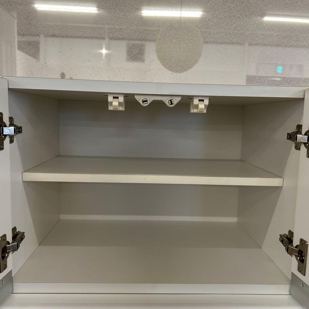 ☆展示品☆食器棚上置き 収納庫 ストック棚 フリーラック 耐震ラッチ付