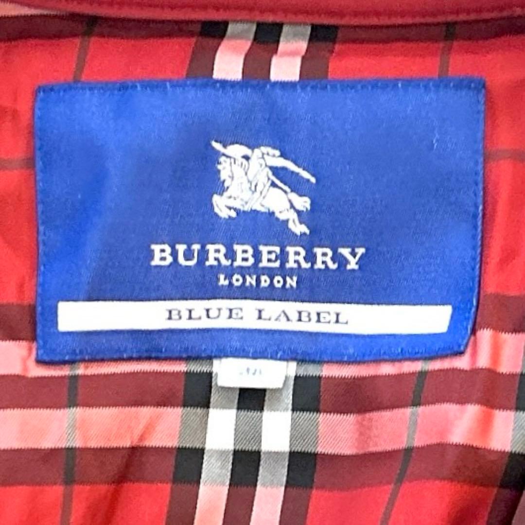 希少✨人気　バーバリー　トレンチコート　ノバチェックファーフード付きベルト付き赤
