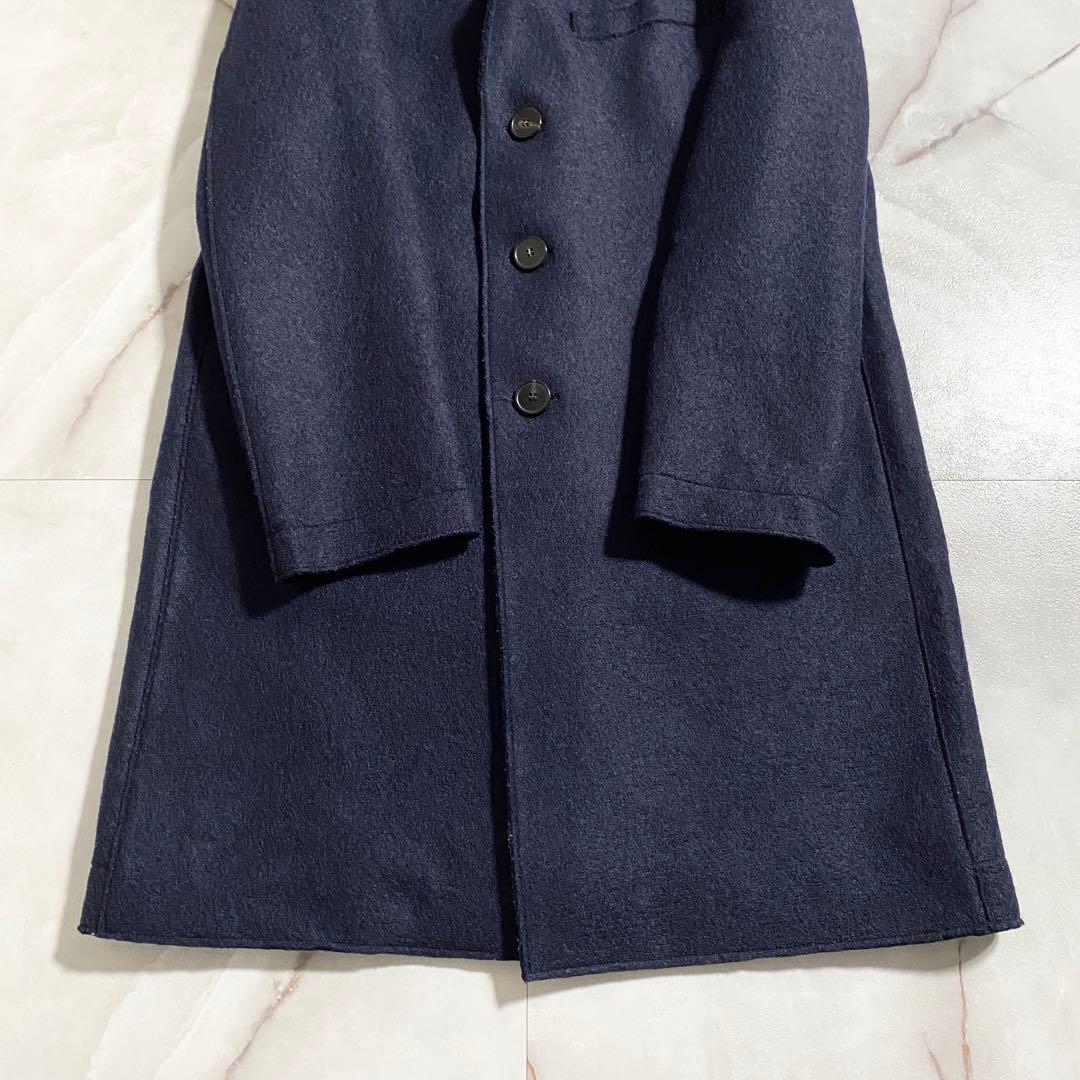 T18382 美品 ハリスワーフロンドン リバーチェスターコート ネイビー 48