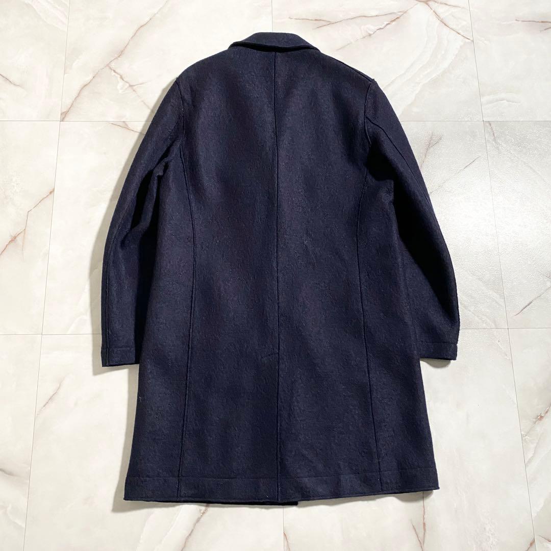 T18382 美品 ハリスワーフロンドン リバーチェスターコート ネイビー 48