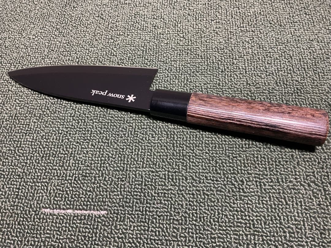 新品・未使用 ポイントギフト ブラック出刃包丁 スノーピーク  peak