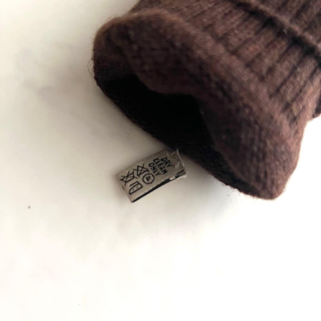 希少 エルメス マルジェラ期 手袋 ニット Hロゴ ブラウン ヴィンテージ