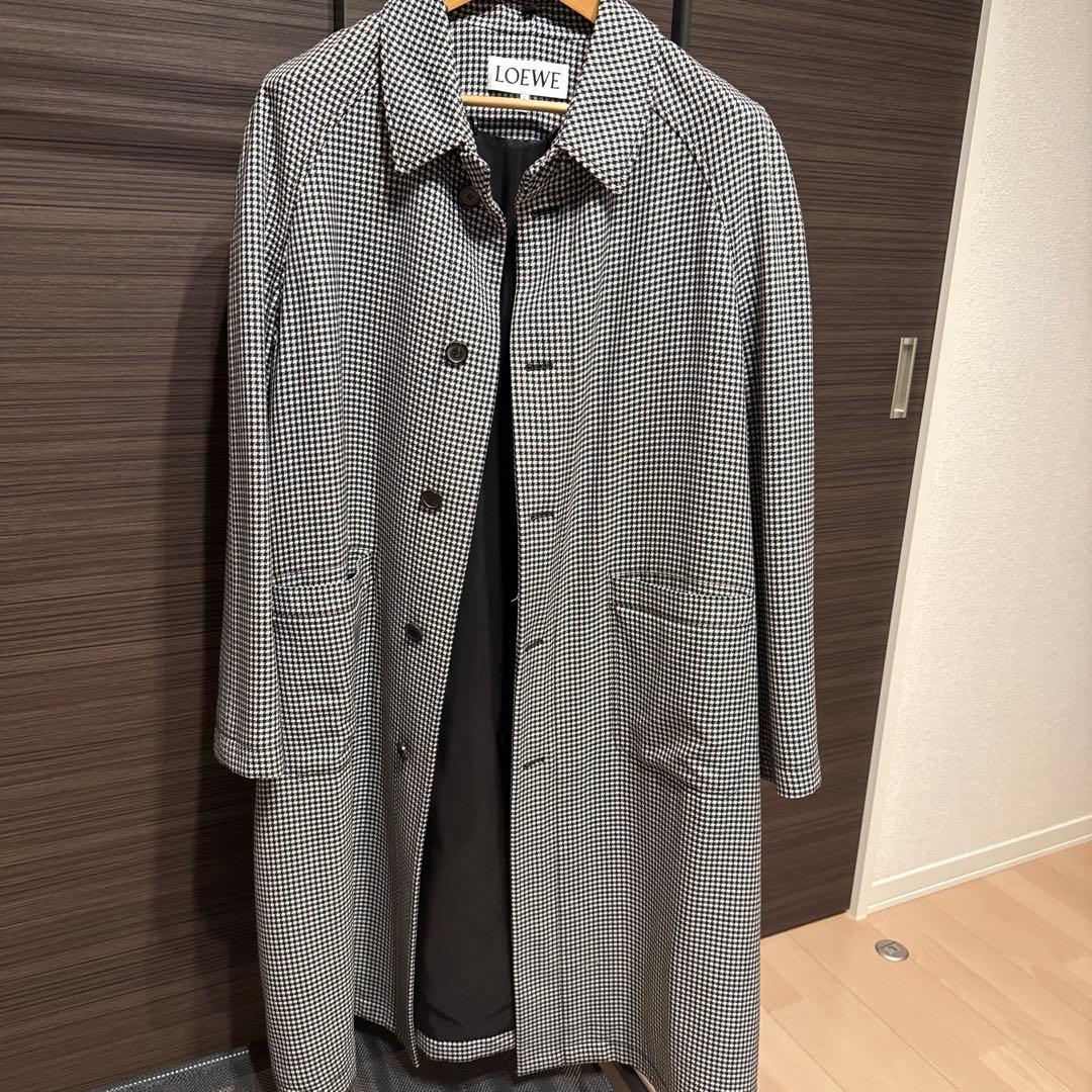 LOEWE ロエベウールシルク　ロングコート