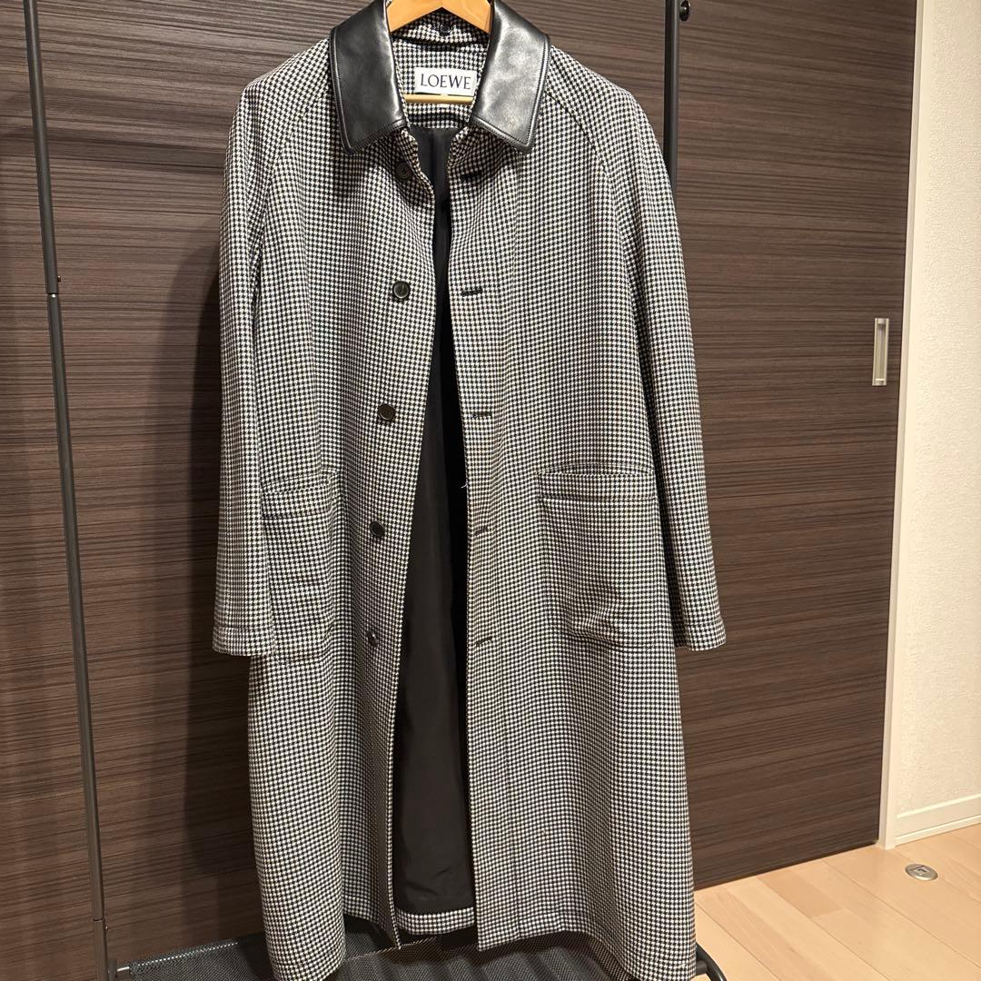 LOEWE ロエベウールシルク　ロングコート