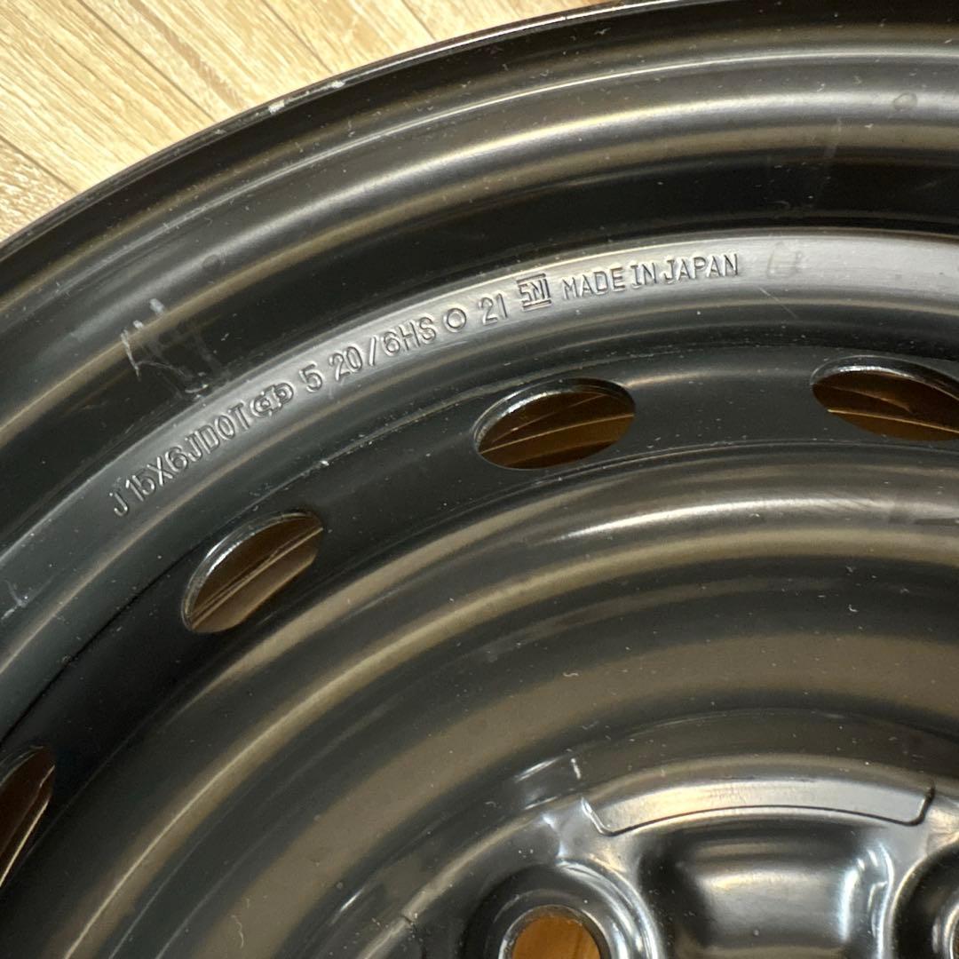 送料無料 ハイエース新車外し 純正 鉄ちん 15インチ