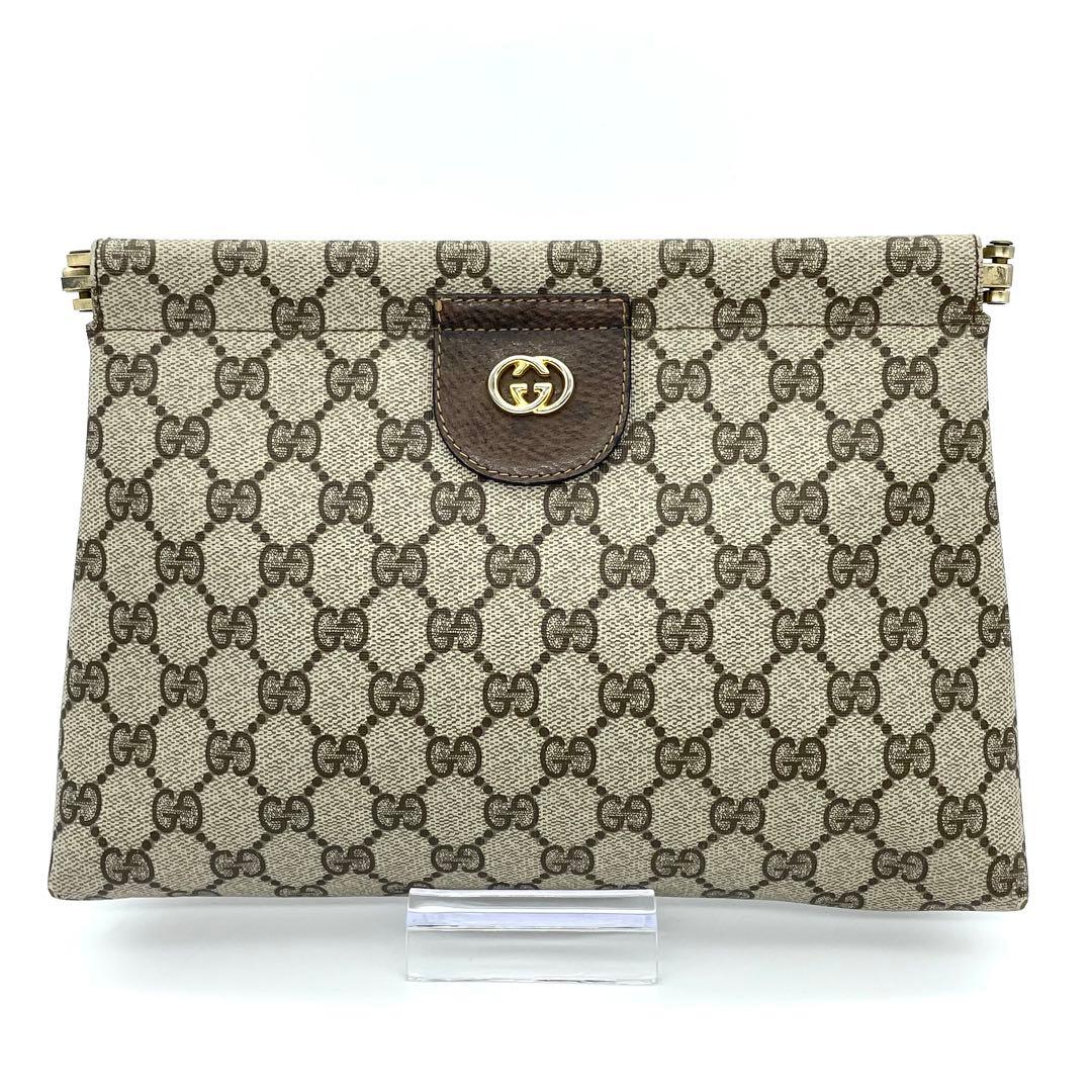 GUCCI グッチ オールドグッチ セカンド クラッチ バッグ GGスプリーム
