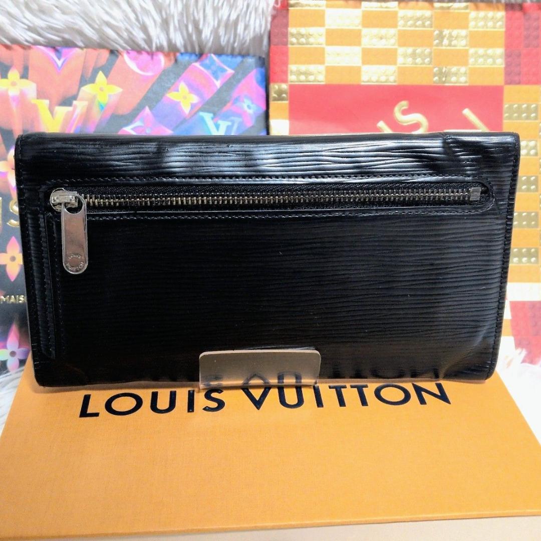 【セール中！】ルイヴィトン エピ ポルトフォイユ ウジェニ 二つ折り財布 黒
