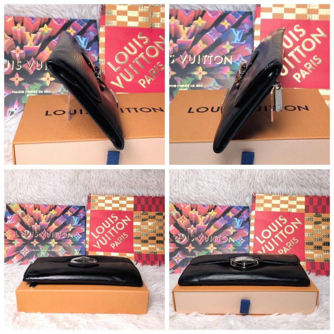 【セール中！】ルイヴィトン エピ ポルトフォイユ ウジェニ 二つ折り財布 黒