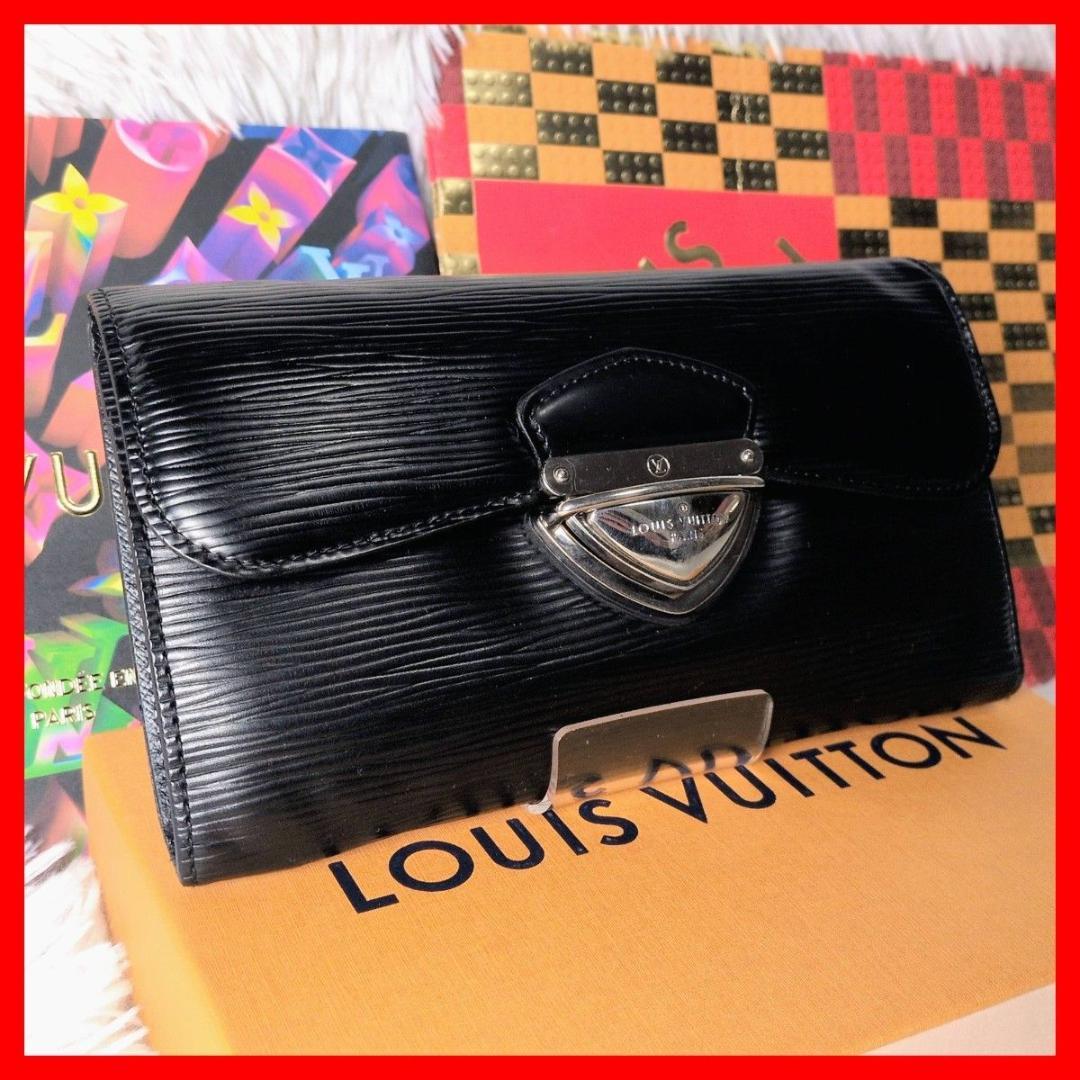【セール中！】ルイヴィトン エピ ポルトフォイユ ウジェニ 二つ折り財布 黒