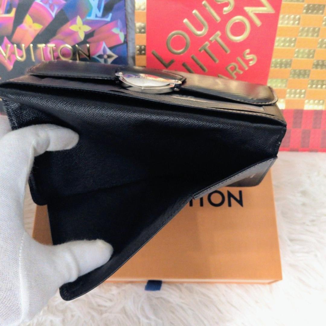 【セール中！】ルイヴィトン エピ ポルトフォイユ ウジェニ 二つ折り財布 黒