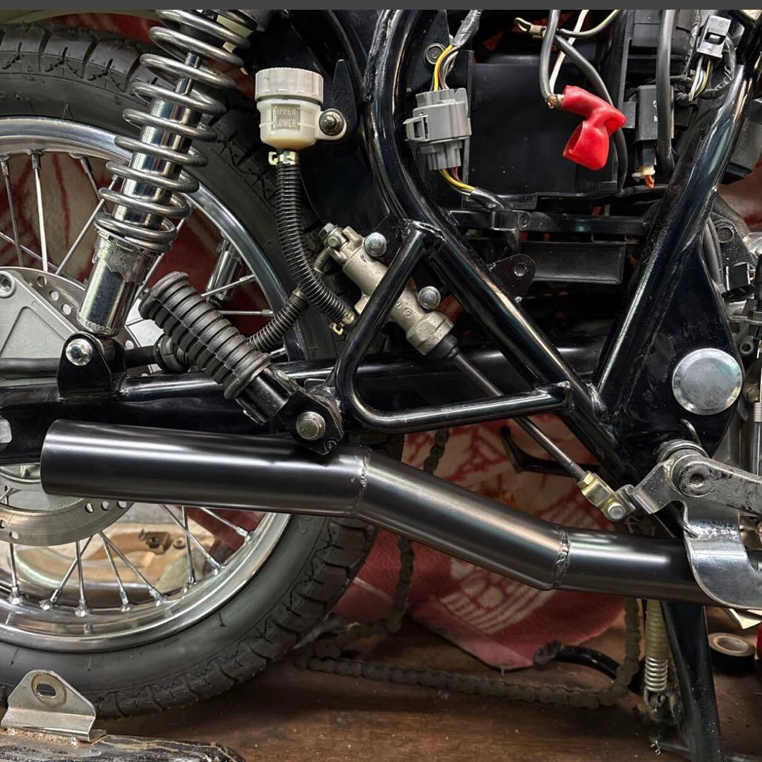 エストレア250 ワンオフヨシムラ風ショート菅スリップオン