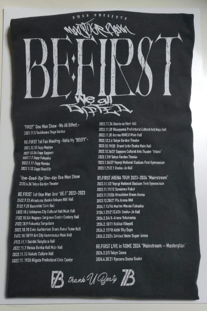 ビーファースト　BE:FIRST　メンバープロデュースTシャツ　メンプロT　S