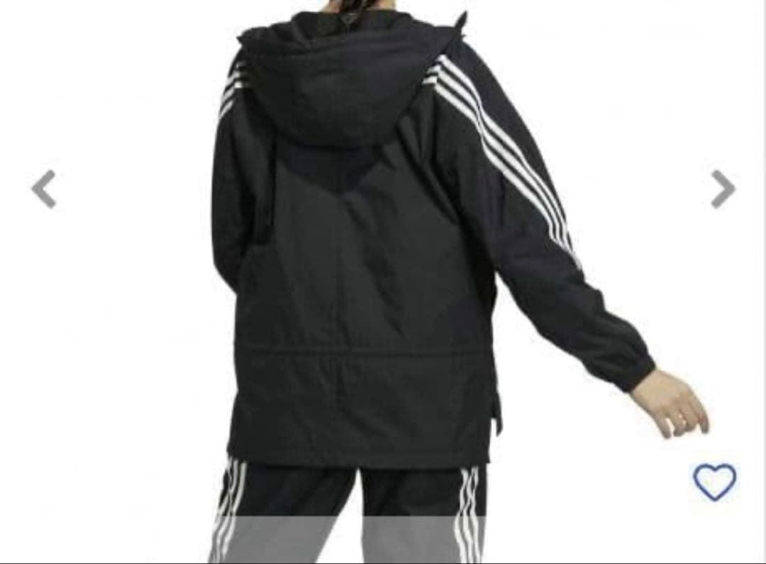 アディダス　裏起毛　ウインドブレーカー上下　ブラック　レディースL 新品未使用