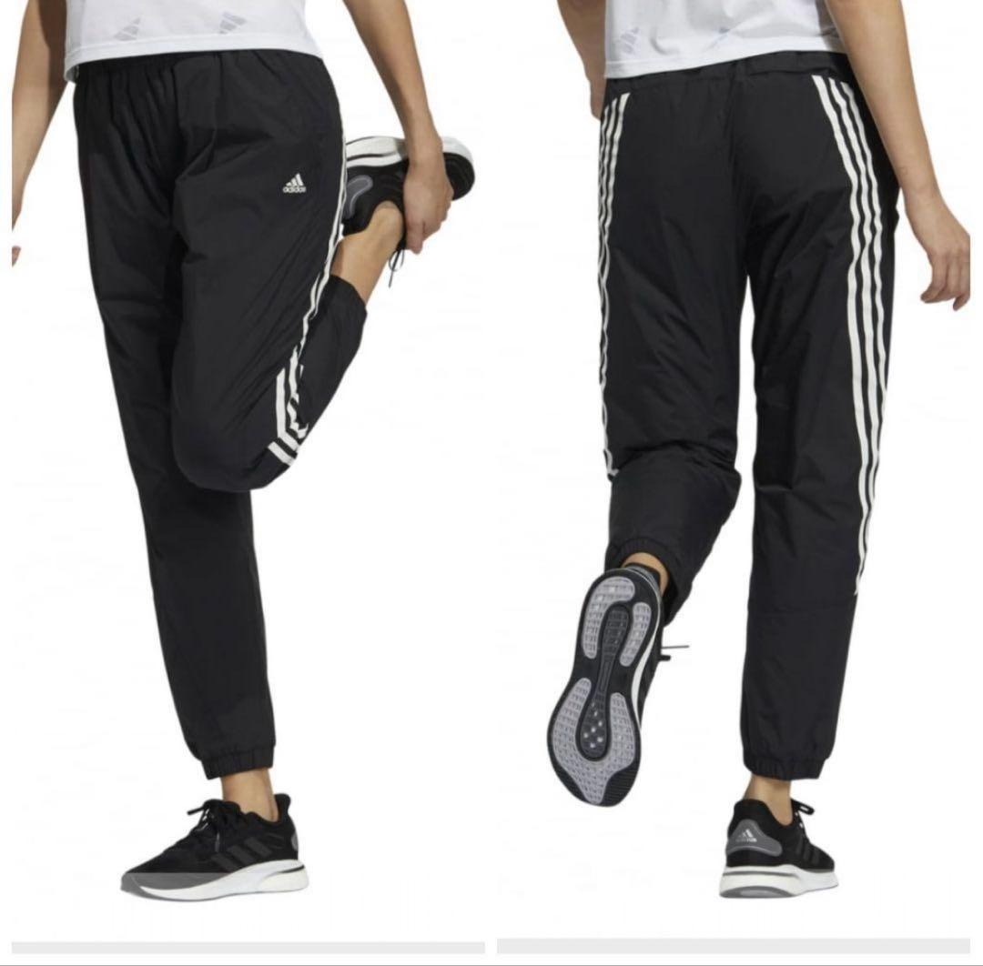 アディダス　裏起毛　ウインドブレーカー上下　ブラック　レディースL 新品未使用