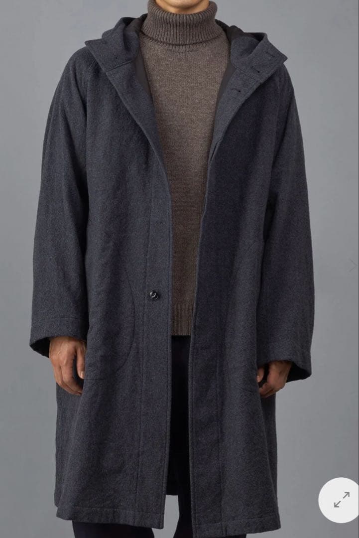 【A&S】Hooded short coat ブラック美品