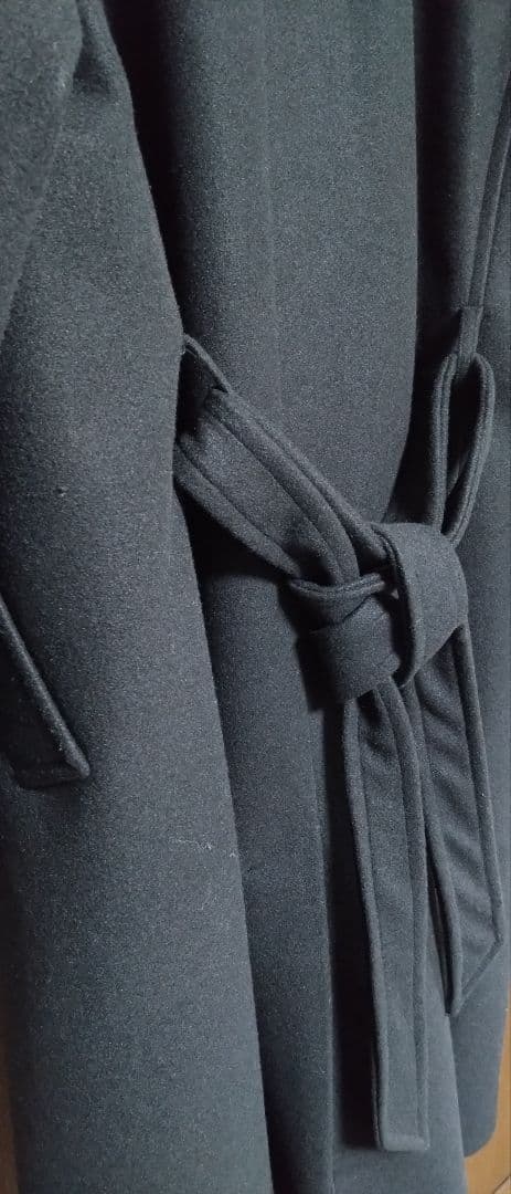 CLEL テックメルトンルーズダブルチェスターコート ブラック L