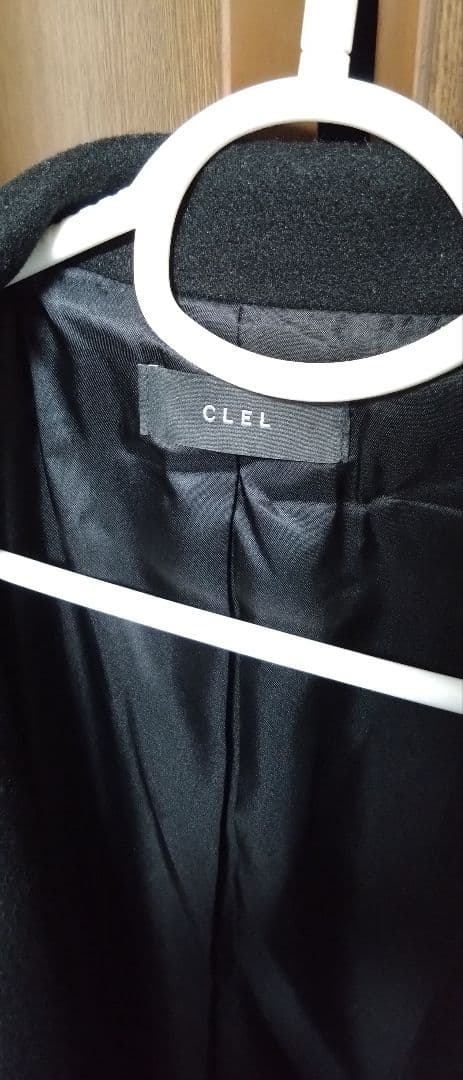 CLEL テックメルトンルーズダブルチェスターコート ブラック L
